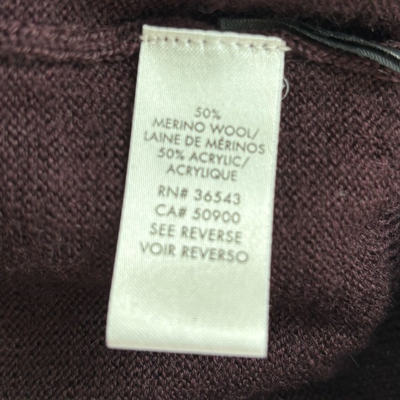 Calvin Klein wool blend Gray and Purple Half-Zip Sweater Sz M - Picture 6 of 10